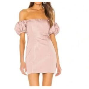 Womens NBD Revolve Rianne Puff Sleeve Dress Pink Size S EUC!